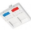 Modul French style Solarix 45x45mm pro 2 keystony přímý bílý