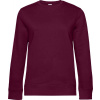 B&C | QUEEN Crew Neck, Dámska mikina, červená dark cherry, M