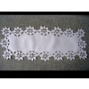 Behun na stol - Biely behúň 70 x 27 cm (Servítka, Serve, Richelieu výšivka, 70 cm x 27 cm)