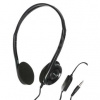 Genius HS-200C, slúchadlá s mikrofónom, bez ovládania hlasitosti, čierna, 3.5 mm jack