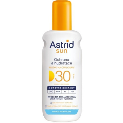 Astrid Sun hydratačné mlieko na opaľovanie v spreji OF 30, 200 ml, OF 30