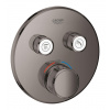 Grohe Grohtherm SmartControl - Termostatická sprchová batéria pod omietku, 2 ventily, Hard Graphite 29119A00