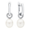 Gaura Pearls Stříbrné náušnice s bílou 8.5-9 mm perlou Francoa, stříbro 925/1000 SK22517EL Bílá