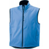 James & Nicholson | JN 136, Pánska 3-vrstvová softshell vesta, modrá aqua, L