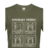 Pánské Tričko s potlačou Rybársky príbeh, Barva Military - 69, Velikost 3XL Bezvatriko.cz 0304 - DTF/DTG