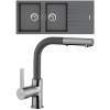 Set Sinks (dřez Perfecto 1160 DUO Titanium 72 + baterie Enigma S Titanium 72) PE1116D72ENGR72