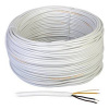 CABLETECH telefónny / alarm kábel YTDY 4 x 0,5mm - okrúhly, 100m, biely KAB0551
