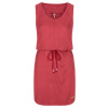 Dámske letné šaty z viskózy s nastaviteľným pásom - červené|XL