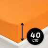 Jersey napínacie prestieradlo na extra vysoký matrac JR-006 Oranžové 140 x 200 - výška 40 cm