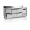 TEFCOLD Chladiaci stôl so zadným lemom | CK 7360 | 6 zásuviek GN 1/1