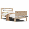 Posteľný rám s čelom biely 75x190 cm borovicový masív-ForU-3306811
