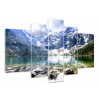 Sklenený obrázok Triptych Morskie Oko Tatry (Sklenený obrázok Triptych Morskie Oko Tatry)
