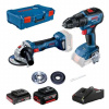 BOSCH GWS 180+GSR 18V+2x GBA+GAL+XL-boxx Kombinovaná súprava