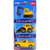 SIKU Auto stavební stroj žlutý set 3ks model kov 0409