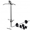 vidaXL Nástenná posilňovacia veža s činkami barbell a dumbbell 30,5 kg