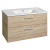 Aqualine VEGA umyvadlová skříňka 97x60x43,8 cm, 2xzásuvka, dub platin VG903