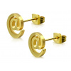 CITY STORM Náušnice z chirurgickej ocele v tvare 0.3 - zlaté