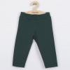 Dojčenské bavlnené legíny New Baby Leggings tmavo zelené - 56 (0-3m)