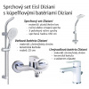 Sprchový set Eisl Diziani s kúpeľňovými batériami Diziani