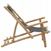Záhradné lehátko - Gray Vidaxl Bamboo Deckchair (Gray Vidaxl Bamboo Deckchair)