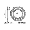 PBR 438543C45 PBR ZADNÉ REŤAZOVÉ KOLESO 4385 43 C45 SUZUKI GSXR 600 (11-16), YAMAHA MT-07`14-16 (JTR1876.43) (REŤAZ 525)