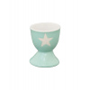 Krasilnikoff Porcelánový stojan na vajíčko Minty green Stars