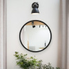 ELEGANTNÉ KRUHOVÉ ZRKADLO, 60 cm ČIERNY RÁM (ELEGANTNÉ KRUHOVÉ ZRKADLO, 60 cm ČIERNY RÁM)