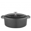Litinový hrnec oválný BRETAGNE 7l černý - Küchenprofi Solingen (Oválný pekáč litinový BRETAGNE 7 l černý - Küchenprofi Solingen)