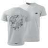 Giants Fishing Tričko Pánské Kapor s Kostrou Sivé - S