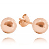 MINET Náušnice Rose Gold Silver BALLS 8 mm