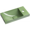 Sapho Sapho, AGOS betónové umývadlo 40x22cm, ľavé/pravé, zelená lesklá, AS40023