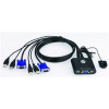 Aten 2-port KVM USB mini, 1m káble, DO CS-22U