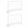 Shumee Fotbalové branky 2 ks se sítí 182 x 61 x 122 cm ocelové bílé