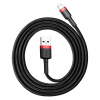 Baseus CALKLF-C19 USB / Lightning QC3.0, 2m, černý/červený