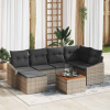 zahrada-XL Súprava záhradných pohoviek 7 pcs Sivá 3356522