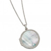 Strieborný prívesok + retiazka Fiorelli silver (medailón) P4897W
