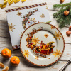 DUO CHRISTMAS CITY 27 cm vianočný tanier na večeru, porcelán DUO SANTA ON SLEIGH 27 cm