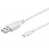 PremiumCord KU2M3FW micro USB 2.0, A-B, 3m, bílý