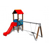 Playground System DETSKÉ IHRISKÁ - zostava so šmýkačkou a hojdačkou 4U119K - 10 celokovová