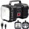 Aku. obdĺžniková nabíjateľná LED baterka + USB powerbanka 10Ah