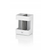 KELA Držiak na zubné kefky Cube polyresin biela KL-23693