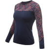 SENSOR MERINO IMPRESS dámské triko dl.rukáv deep blue/origami - L