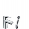 HansGrohe Talis E - Umývadlová batéria s ručnou sprchou Bidette, chróm 71729000
