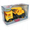 Wader Auto middle Truck jeřáb plast 40 cm žlutý v krabici