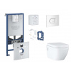 Grohe Rapid SLX Set predstenovej inštalácie, klozetu, dosky SoftClose, tlačidla Arena Cosmopolitan a súpravy na vhadzovanie tabliet, alpská biela SANI11BB3141-GR
