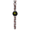 Hello Kitty - silikónový remienok s motívom štítkov a graffiti pre Samsung Watch 4 / 5, Huawei Watch GT 3 (42 mm) / GT 3 Pro (43 mm) – ružový KF2345714