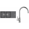 Set Sinks G17072 (dřez Perfecto 1160 DUO Titanium 72 + baterie Vitalia Chrom - lesklý)