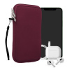 kwmobile Universal telefon Pouch Size XL - 6.7/6.8 - Neoprene smartphone Pouch with Zip - Water-Repellent Mobile Pouzdro na telefon - Sleeve in Berry