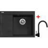 Sinks RIM 650 P Granblack + Vitalia black matt G3130