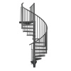 Minka STAIRS Vonkajšie točité schodisko Rondo Zink Color antracitové pr. 120 cm